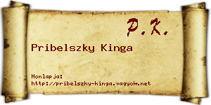 Pribelszky Kinga névjegykártya